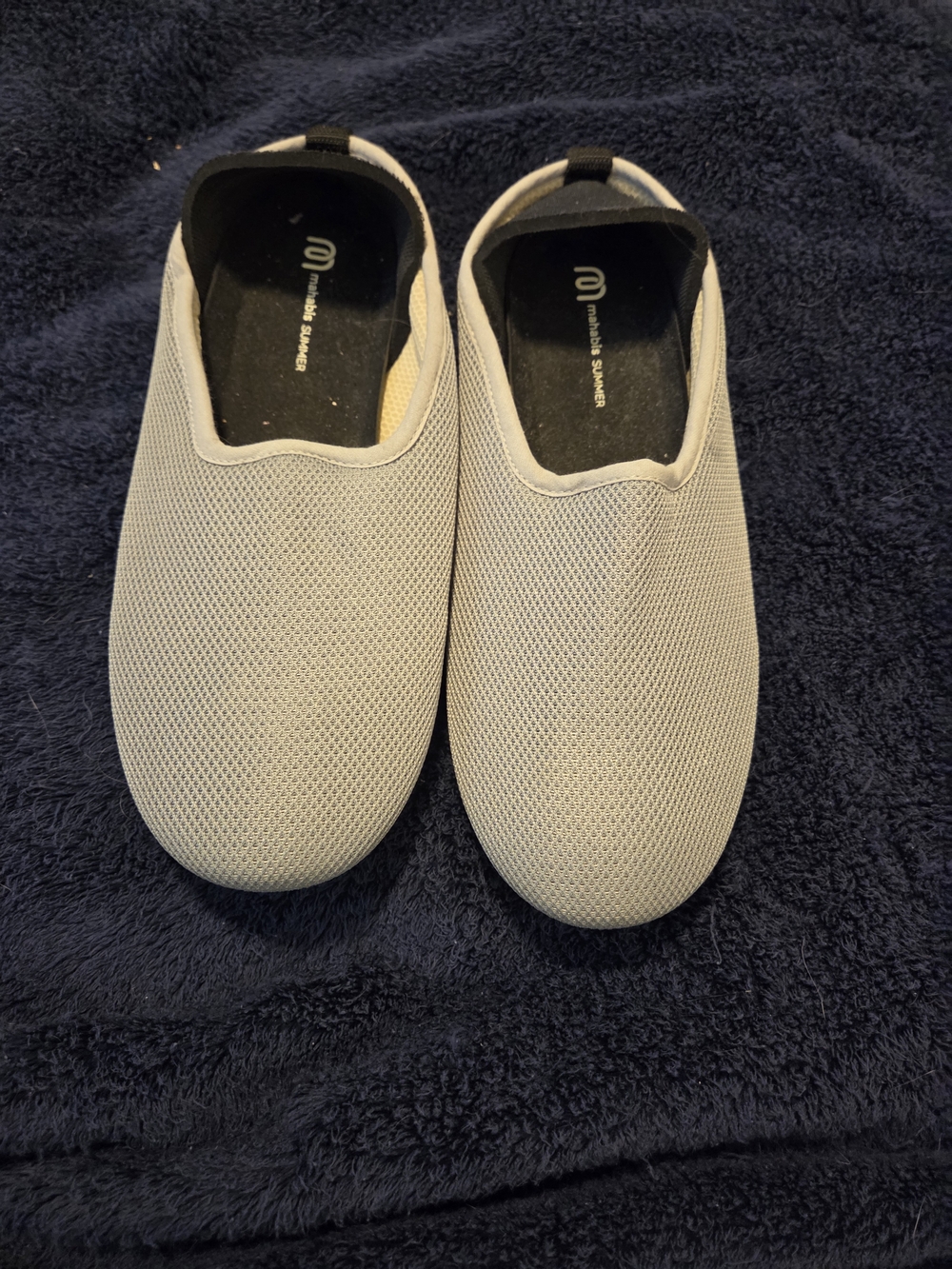 Mahabi Men's Slip-On Mesh Loafers in Light Gray Size 40